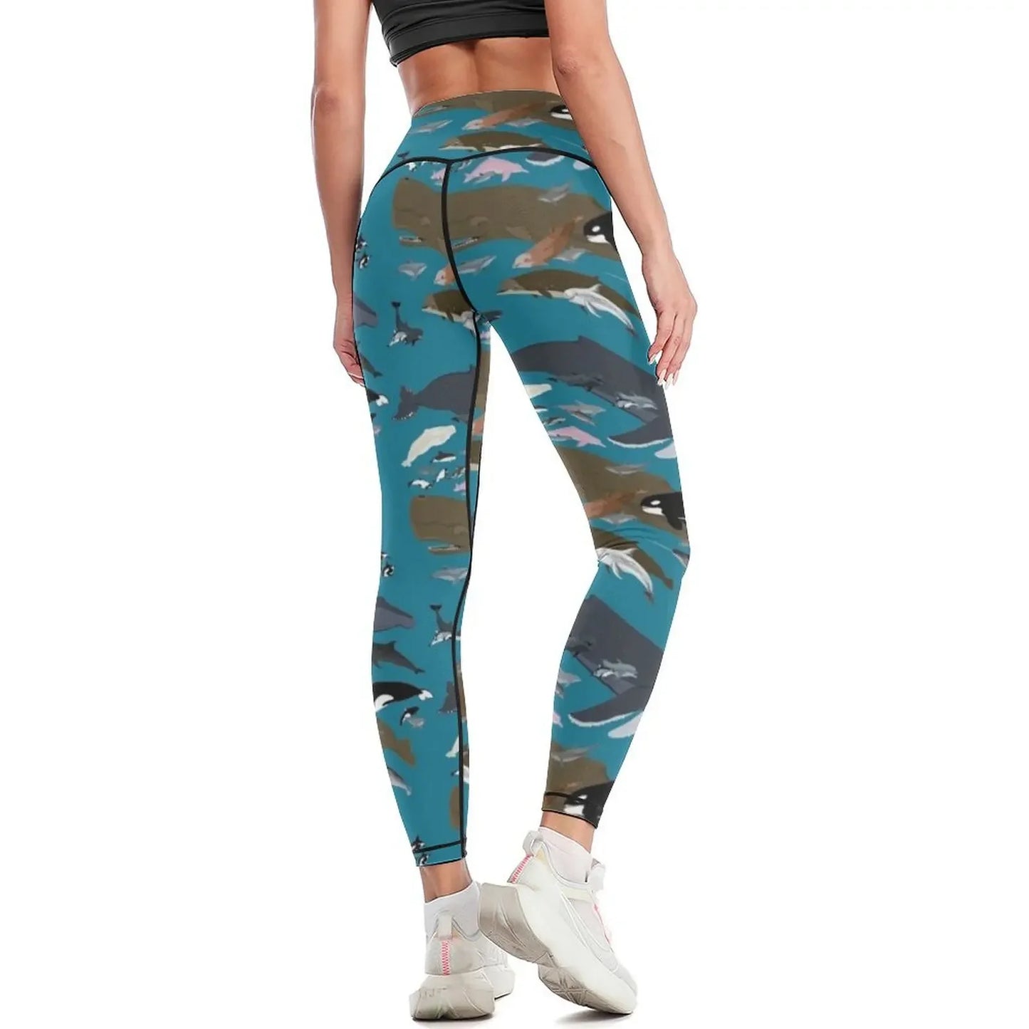I Am Thankful For Cetaceans Leggings workout clothes for Training pants Women's sportswear Womens Leggings