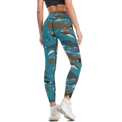 I Am Thankful For Cetaceans Leggings workout clothes for Training pants Women's sportswear Womens Leggings