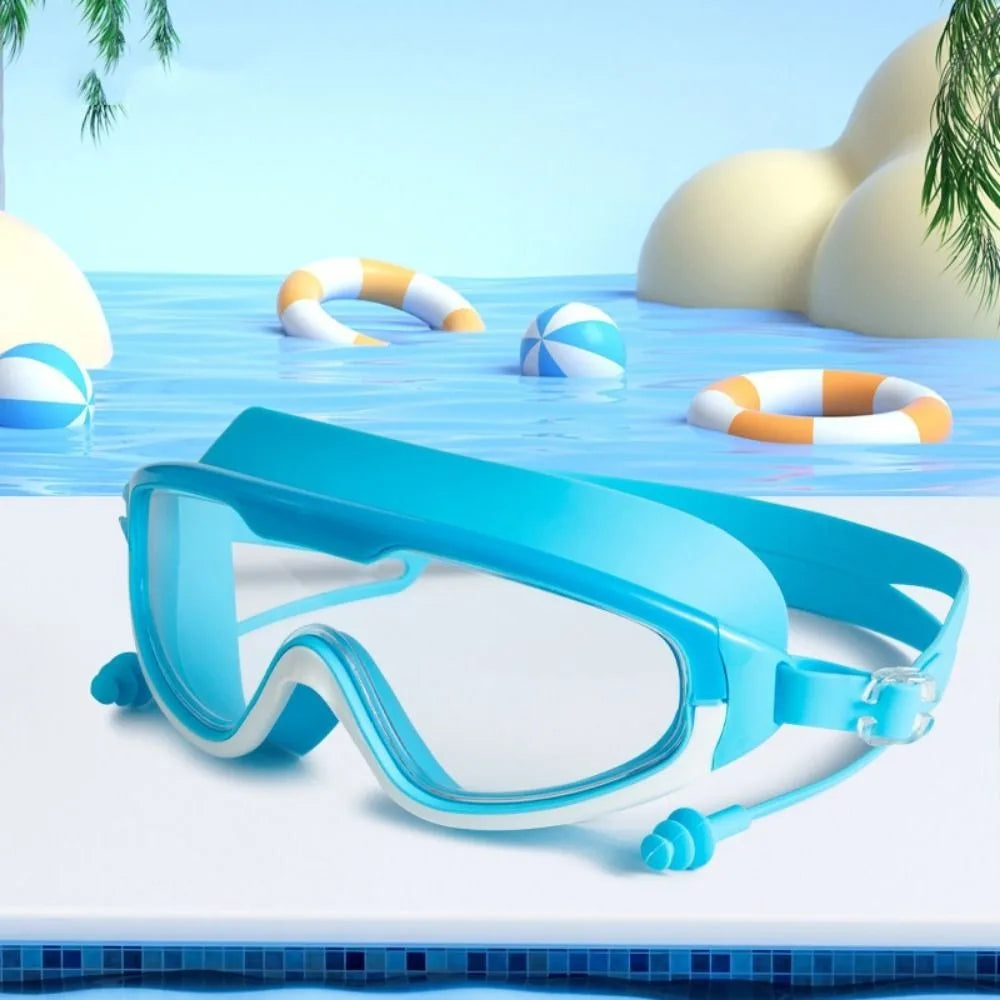 Swimming Gear Big Frame Swimming Goggles Anti Fog Wide View Swim Glasses Elastic Soft Swimming Eyewear Swimming Pool