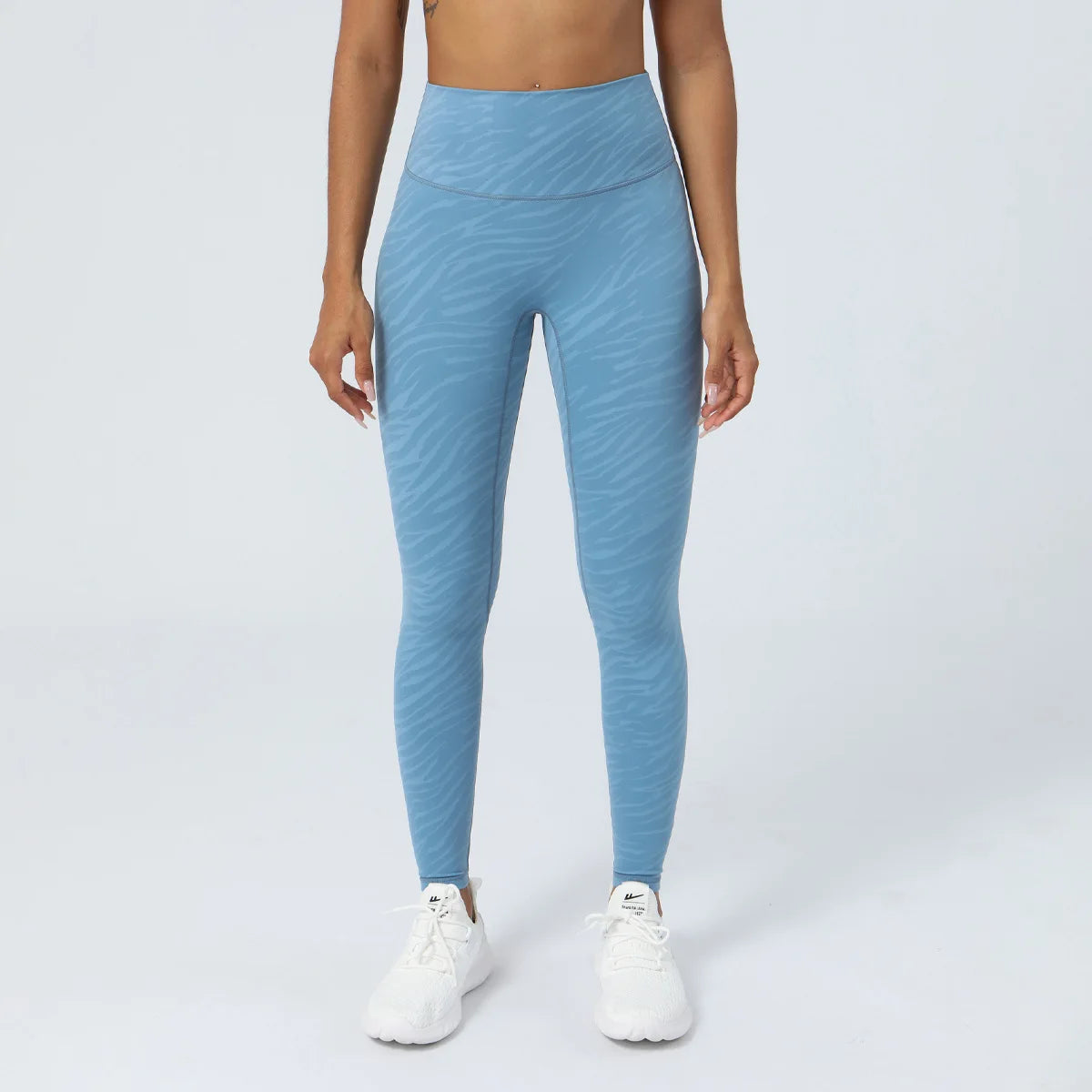 Women High Waist Yoga Pants Buttery Soft Zebra Stripe Printed Sports Leggings Breathable Workout Running Tights Sportswear