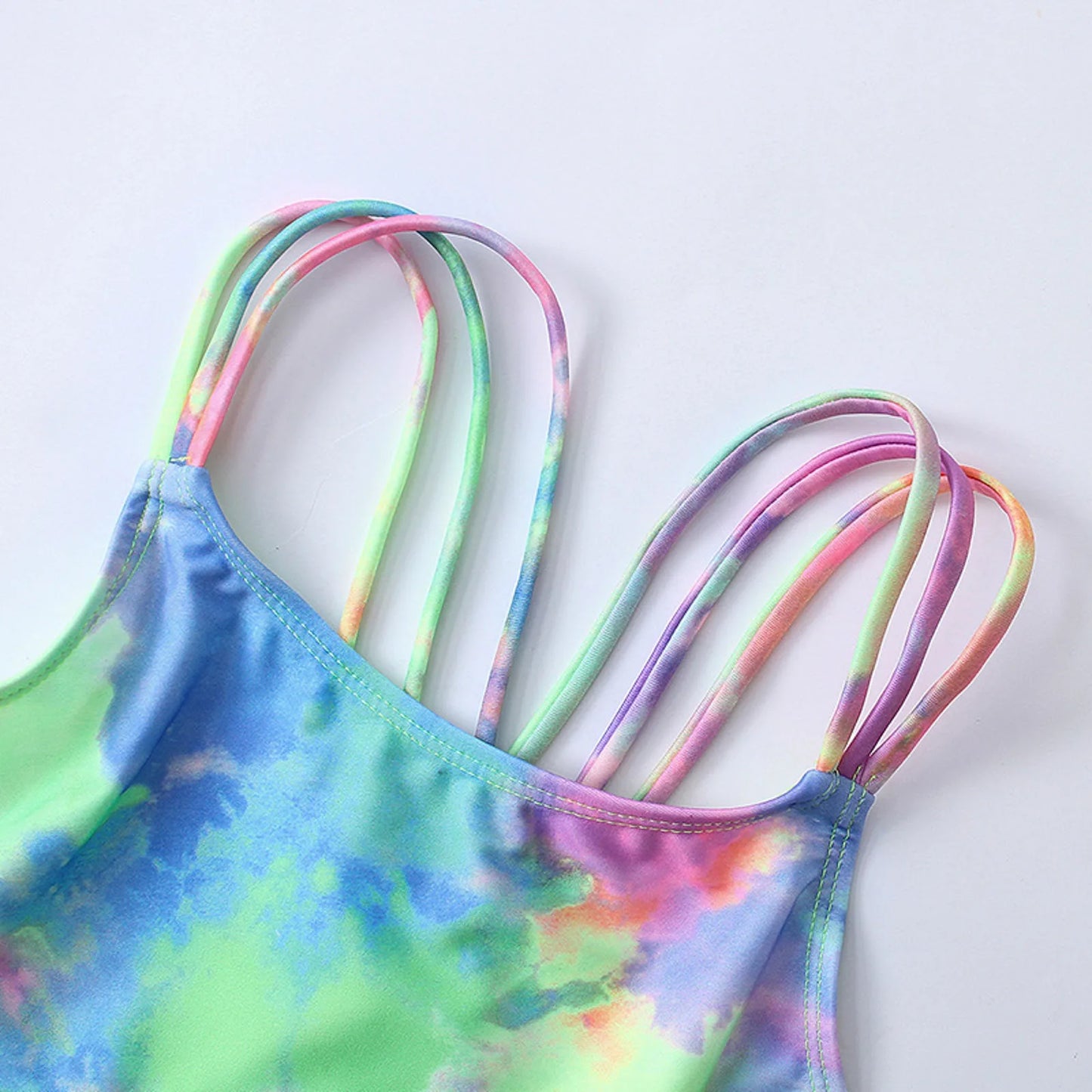 Swimsuit Girl Girls 1 Piece Swimsuit Cut Out Swimwear Summer Casual Tie Dye Beach Sport Bathing Toddler Boy Bathing Suit 5t
