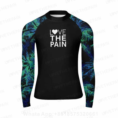 Men's Surfing Wear Swimming Diving T-Shirts Long Sleeve Rash Guard Swimwear Elasticity Beach Surfing Sun Protection Clothing