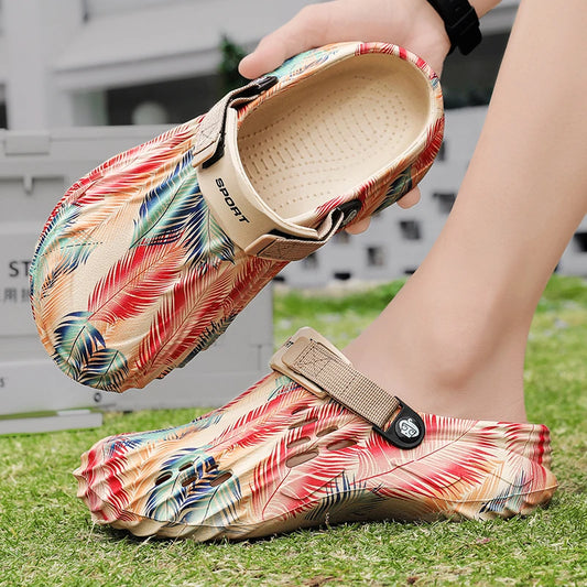 Men's Clogs Slippers Sandal Men Garden Shoes Flat Camouflage Sandals Male Sneakers Outdoor Flip Flops Home Shoes