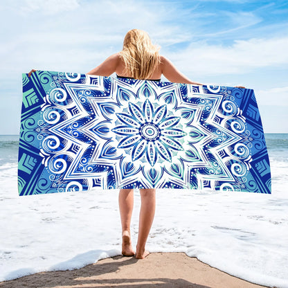 Microfiber Blanket Quick Drying Beach Towels Oversized Printing Towel Super Absorbent Pool Towel Blanket Boho Absorbent Towel