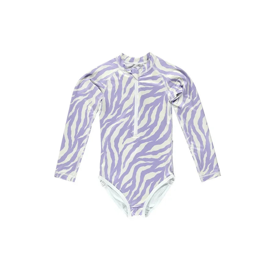 Toddler Girls Swimwear Summer Baby Rash Guard Long Sleeve Swimsuit Boys Bathing One-Piece Kids Clothes