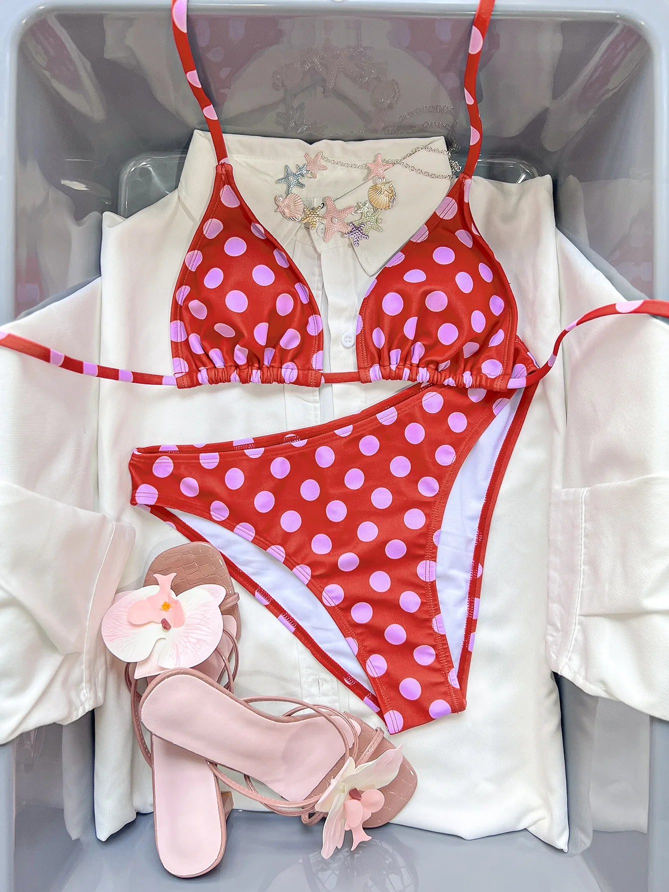 Bikini's Multi Color Choice Bathing Suit Women Dot Cheetah Print Split Swimsuit Backless Lace Up Beachwear Fashion Holiday Bikini Set Summer