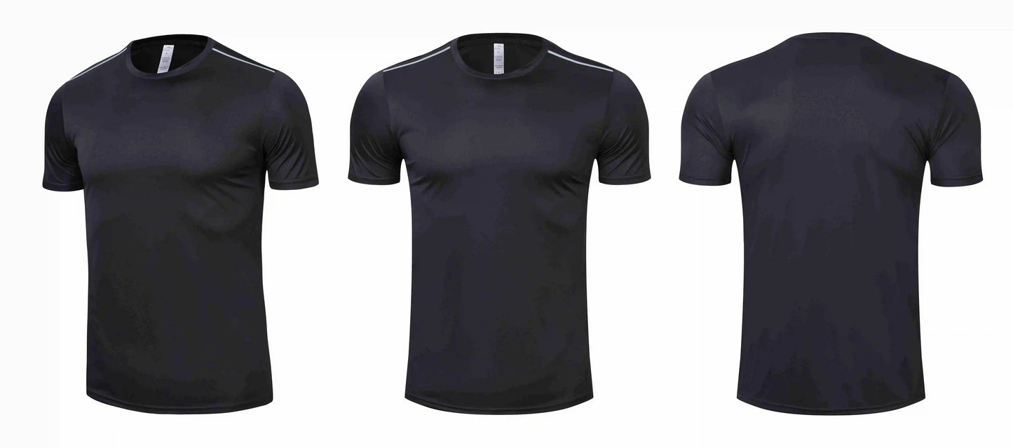 High quality spandex Men Women Kids Running T Shirt Quick Dry Fitness Shirt Training exercise Clothes Gym Sports Shirts Tops