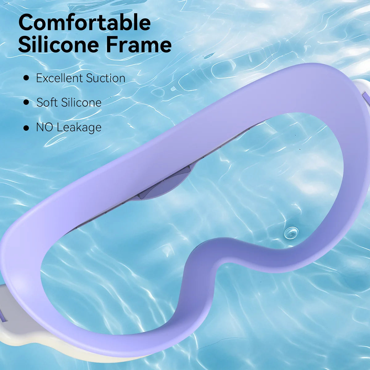 Kids Swimming Goggles Large Frame Wide View Clear Vision Anti-Fog Anti-UV No Leaking Waterproof Quick Adjustable Child Age 6-15
