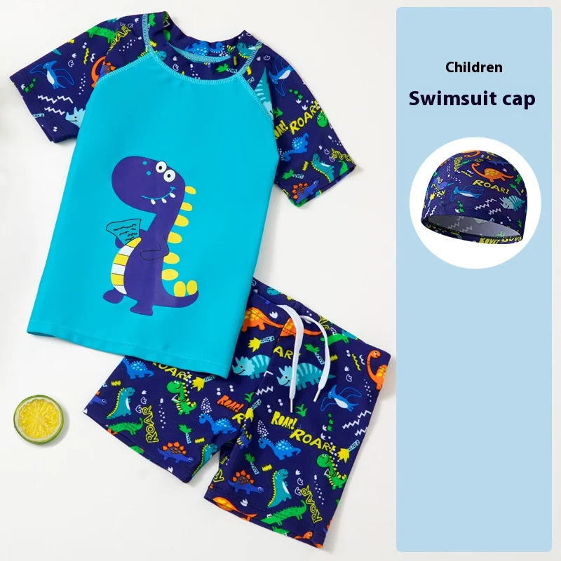 Children's Swimsuits, Boys' Girls' Elementary Middle School Children's Split Swimsuits, Swim Trunk Sets, And Student Swimsuits