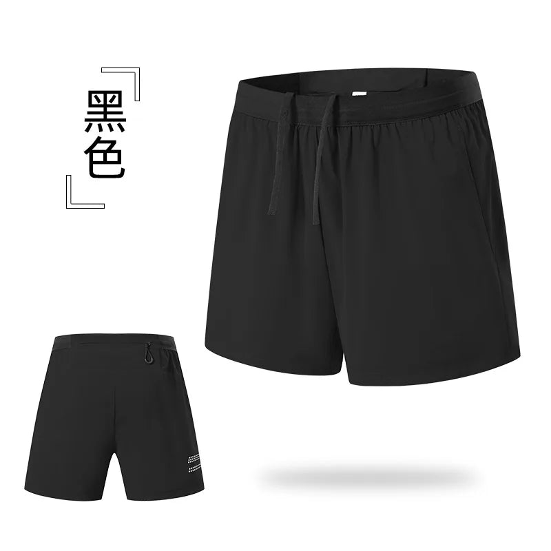 Mens Runnings Shorts Double Deck Fitness Shorts with Pocket 2 in 1 Sports Shorts Jogging Workout Clothes Gym Clothing Sportswear
