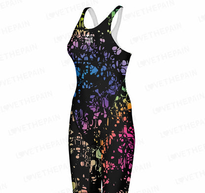 Competition Training Back Tech Suit Swimsuit Neck To Knee Women's Open Back Comfort Straps Swimsuit One-piece Jumpsuit Swimsuit