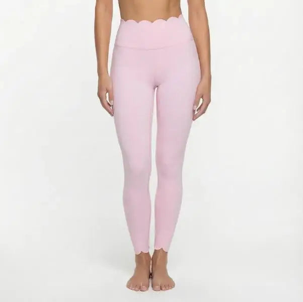 Laser Wave Plastic Elastic High Waist Tight Pants for Women, Speed Drying Fitness Running, Tight Bottom Pants XP172