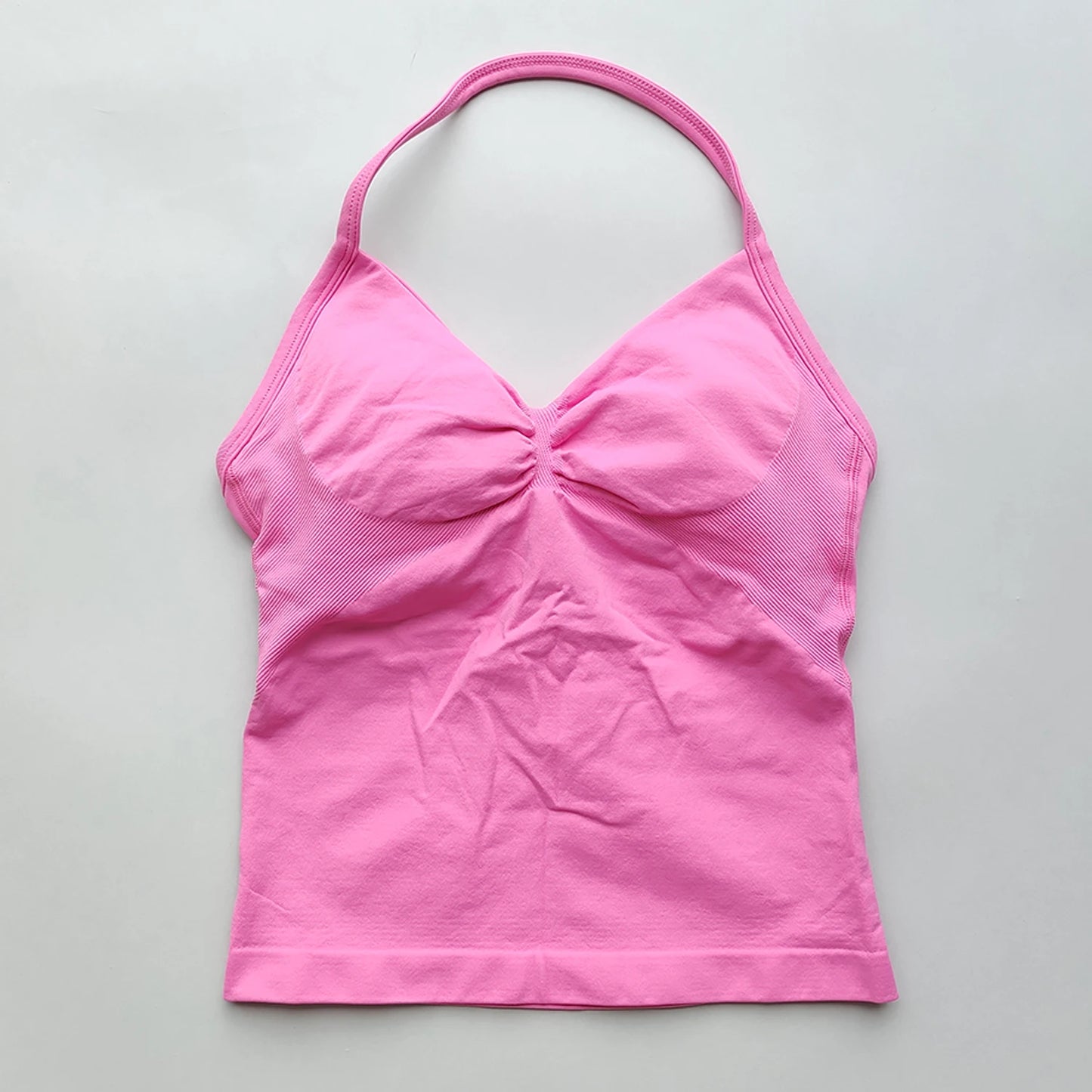Longline Strappy Gym Tops Women's Sleeveless Workout Shirt  Gym Clothes  Scrunch Open Back Bra Running Yoga Tank Tops