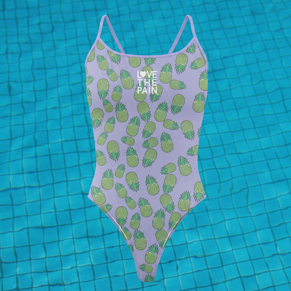 Love The Pain Women One-Piece Swimsuit Pool Bathers Squad Back Monokini Bathing Suits Beachwear Triathlon Functional Training Swimwear