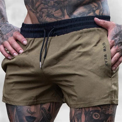 Summer Gym Fitness Men's Shorts Woven sweatpants Thin Fashion Men Marathon Running Shorts Sports Breathable Training Pants