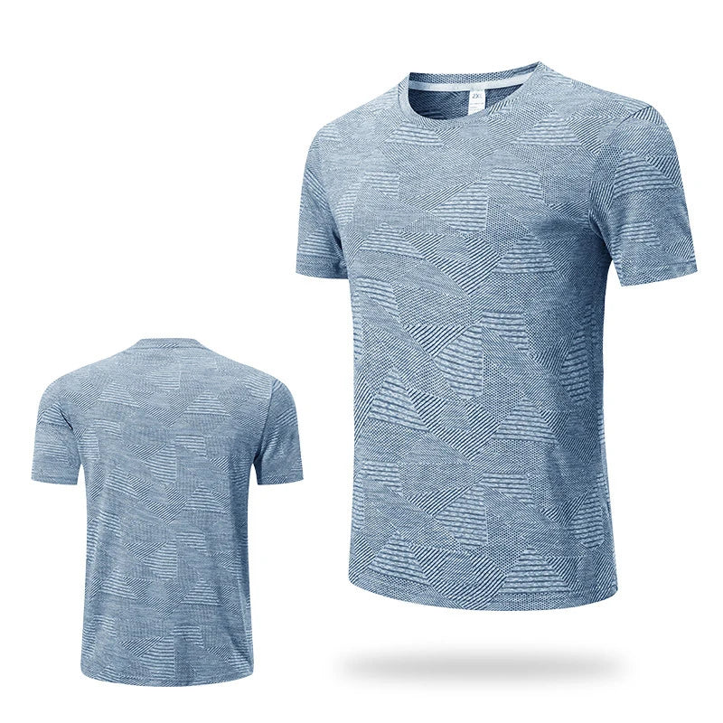 (M-5XL)Men Loose Fit Quick Dry Sport T-Shirt Running Football Basketball Gym Short Sleeve Tee Shirt Breathable Fitness Tops