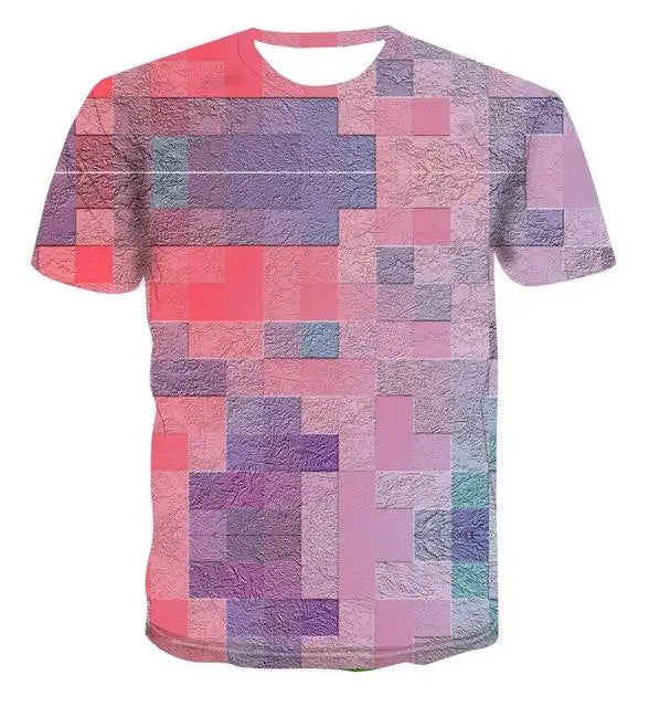 Men's 3d T-shirt Casual Short-sleeved O-neck Fashion Funny Printing T-shirt Men and Women T-shirt High-quality