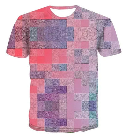 Men's 3d T-shirt Casual Short-sleeved O-neck Fashion Funny Printing T-shirt Men and Women T-shirt High-quality