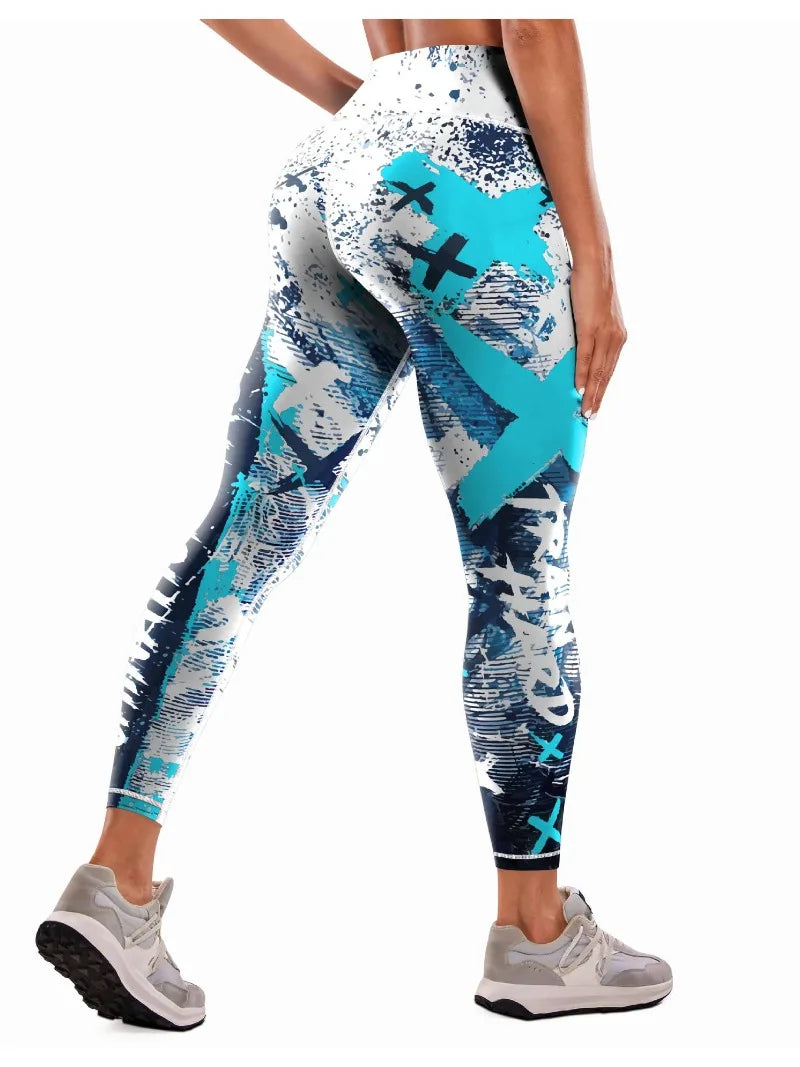 Printed Yoga Pants Women's Sports Fitness Leggings High Waist Tight Sport Pants Clothes Sport Women Fitness Push Up