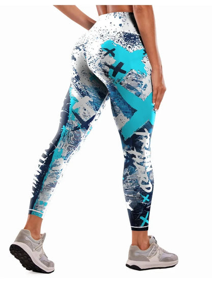 Printed Yoga Pants Women's Sports Fitness Leggings High Waist Tight Sport Pants Clothes Sport Women Fitness Push Up