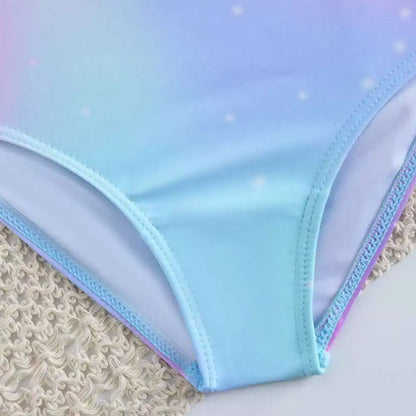 Padded Girls Swimsuit 3 Pieces Bikini With Beach Skirt Kids Swimwear Female Children's Bathers Bathing Swimming Swim Suit