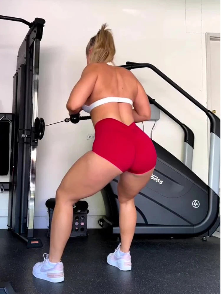Women's High-Waisted Scrunch Gym Shorts