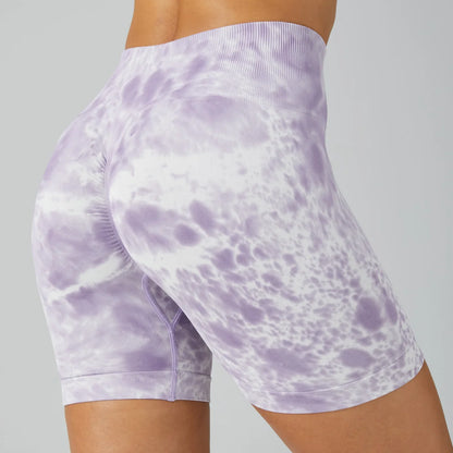 Short Gym Woman Tie Dye Yoga Push Up Sport Shorts Seamless Women Fitness Wear Running Gym Leggings Female Tights Workout Shorts