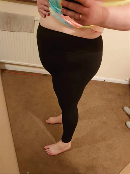 Fleece Lined Plus Size Leggings Thick  for Women - Stretchy & Thick Warm & Comfy - Full Length - Buttery Smooth Soft