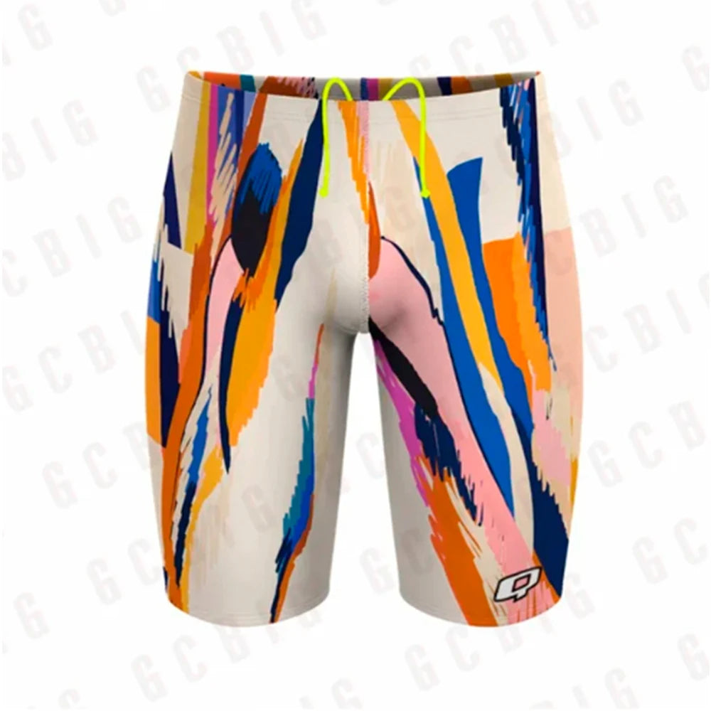 Men's Performance Jammers Swimsuit Swimming Trunks Professional Training Swimwear Sports Surfing Short