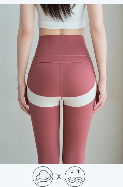 Sharkskin Sport Leggings Women High Waisted Butt Lifter Tight Fitting Fitness Yoga Push Up Leggings