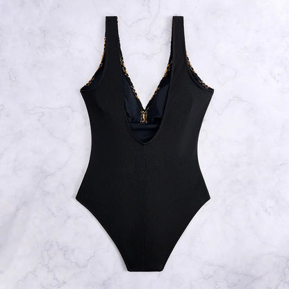 Striped One-Piece Swimsuits Closed Women Swimwear Push Up Swimming Wear Body Bathing Suits Beachwear Pool Bather