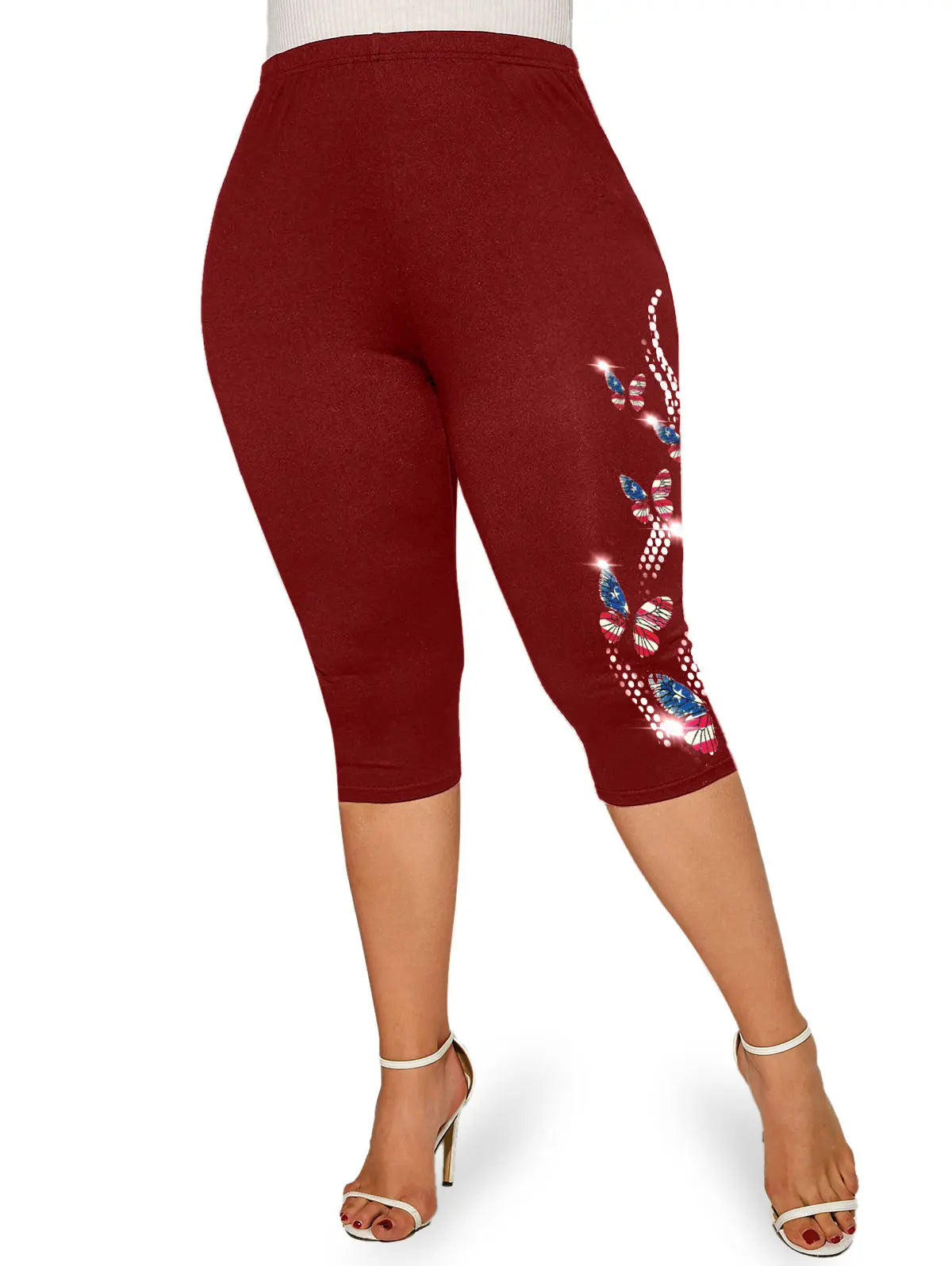 Plus Size High Waist Capri Leggings Ladies Yoga Body Shaping Black Casual Jeggings 3D Printed Skinny Pencil Pants 5XL