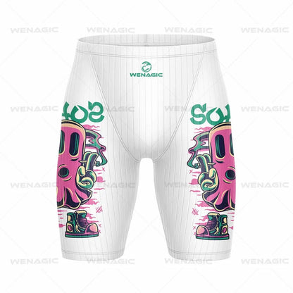 Men's Swimming Jammer Swimwear Endurance Athletic Training Swimsuit Summer Beach Swimming Trunks Diving Surf Tight Shorts