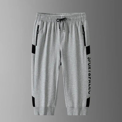 Men 3/4 Quater Shorts 8XL Summer Cotton Sweatpants Plus Size Men's Loose Elastic Waist Casual Sport Running Gym Shorts