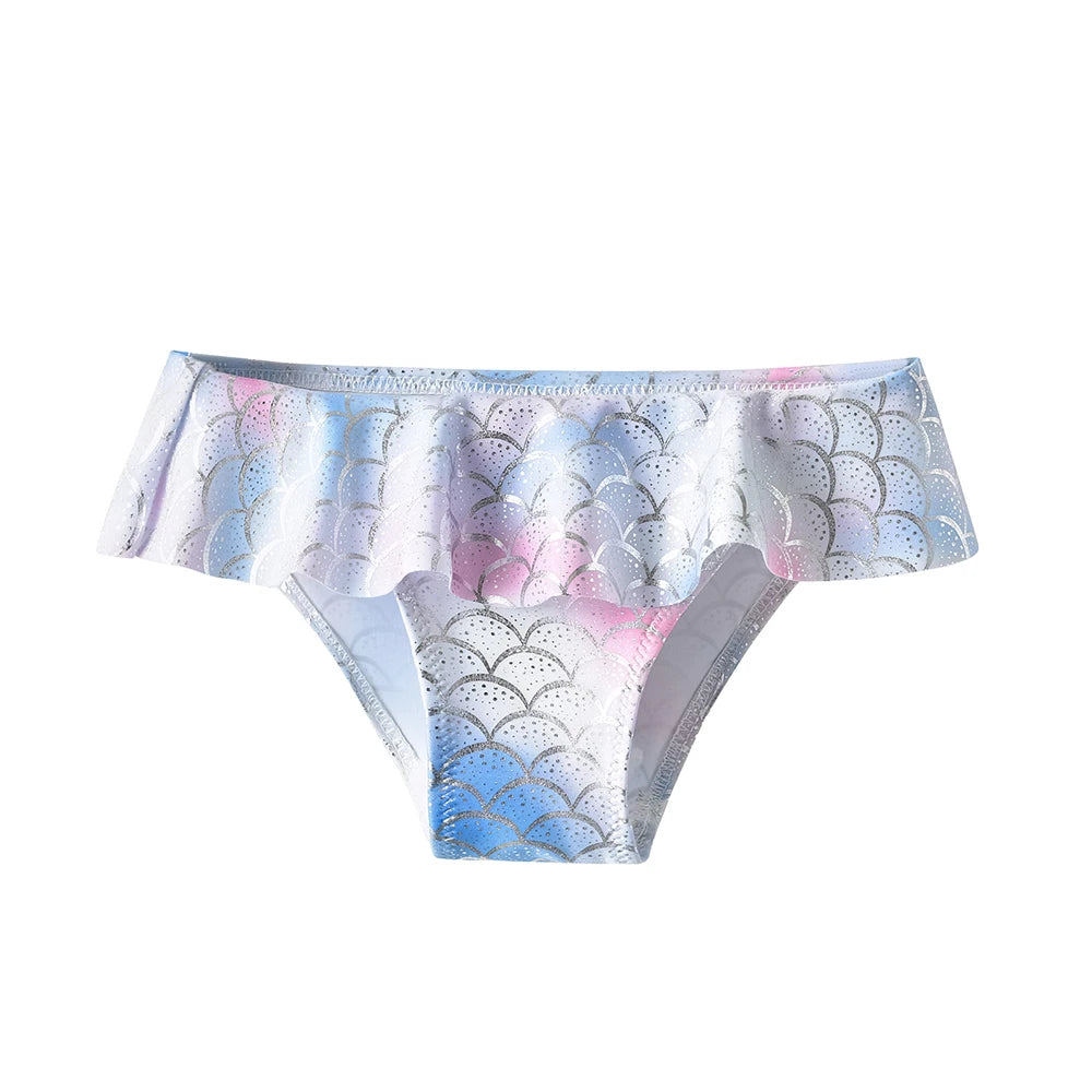 DXTON Girl Swimsuit 2 pcs for 3 to 10 Yrs Girl Sleeveless Swimming Wear Mermaid Print Swimwear For Children Summer Bathing Suits