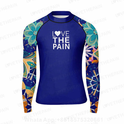 Summer Men's Swimwear Long Sleeve Rash Guards Swim T-Shirts Uv Sun Protetion Swimsuit Beach Skin Suit Water Surf Deck Suit