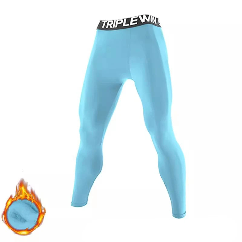 Spring Autumn Men Women Running Tights GYM Pant Exercise Basketball Football Soccer Fitness Sport Long Fleece Thermal Legging J8