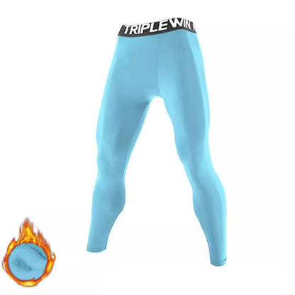 Spring Autumn Men Women Running Tights GYM Pant Exercise Basketball Football Soccer Fitness Sport Long Fleece Thermal Legging J8