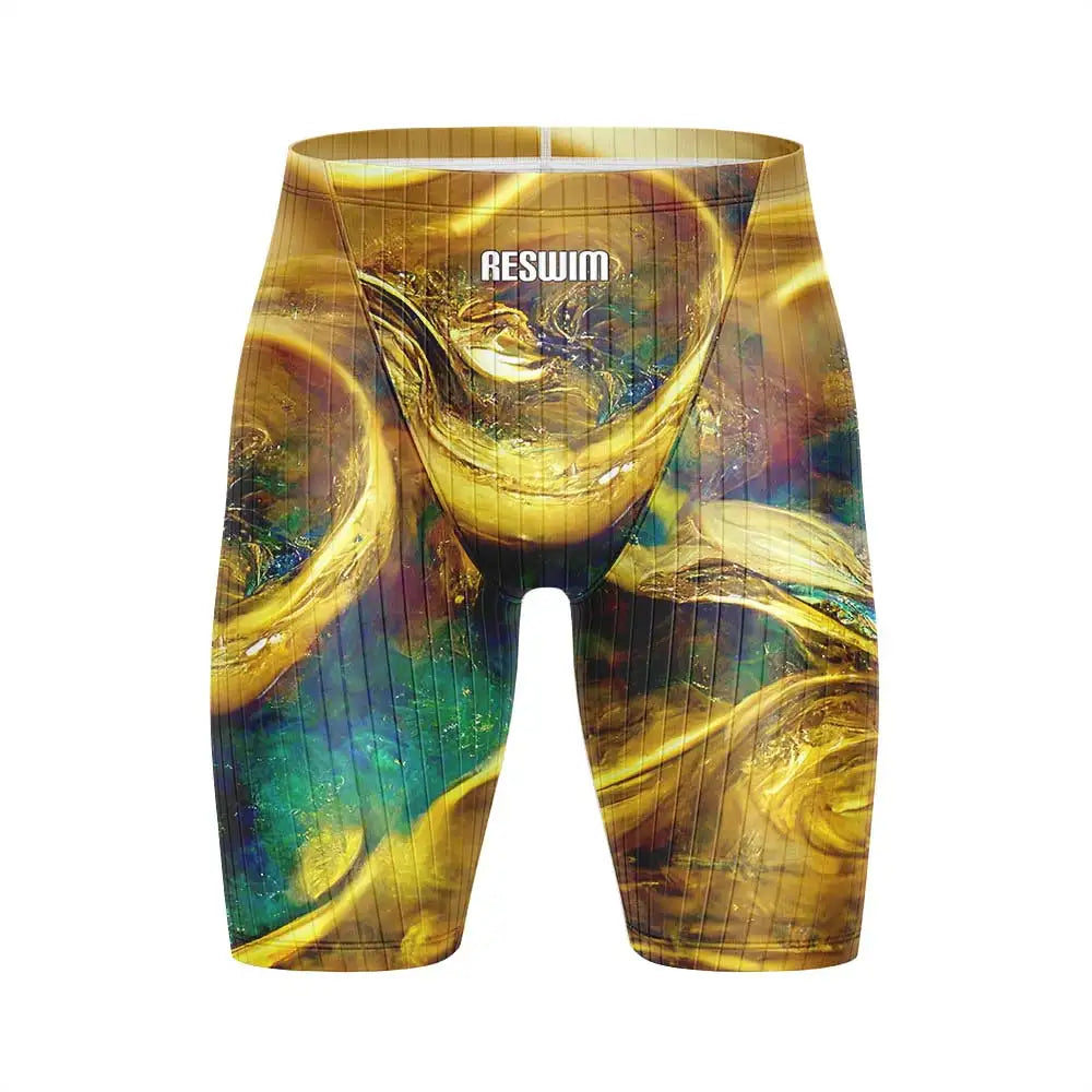 Swimming Trunks Men's Swim Jammer Swimsuit Beach Tights Shorts Training Swimming Shorts Professional Athletic Surf Swimwear