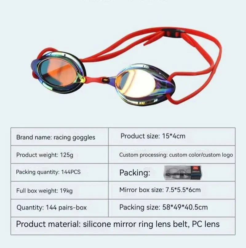 Water Sports Racing Anti-Fog Waterproof High-Definition Swimming Goggles Men'S And Women'S Swimming Goggles Swimming Supplies