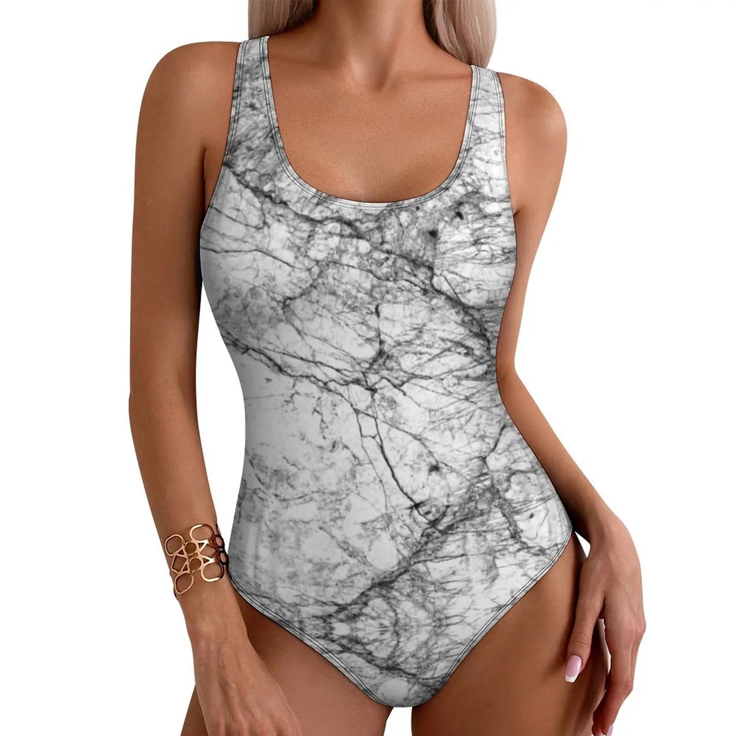 Liquid Marble Abstract Swimsuit Stripe Art Push Up Swimwear One Piece Holiday Pool Bathing Suits Bodysuit Design Beach Wear