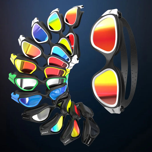 Professional Adult Anti-Fog UV Protection Lens Men Women Polarized Swimming Goggles Waterproof Adjustable Silicone Swim Glasses