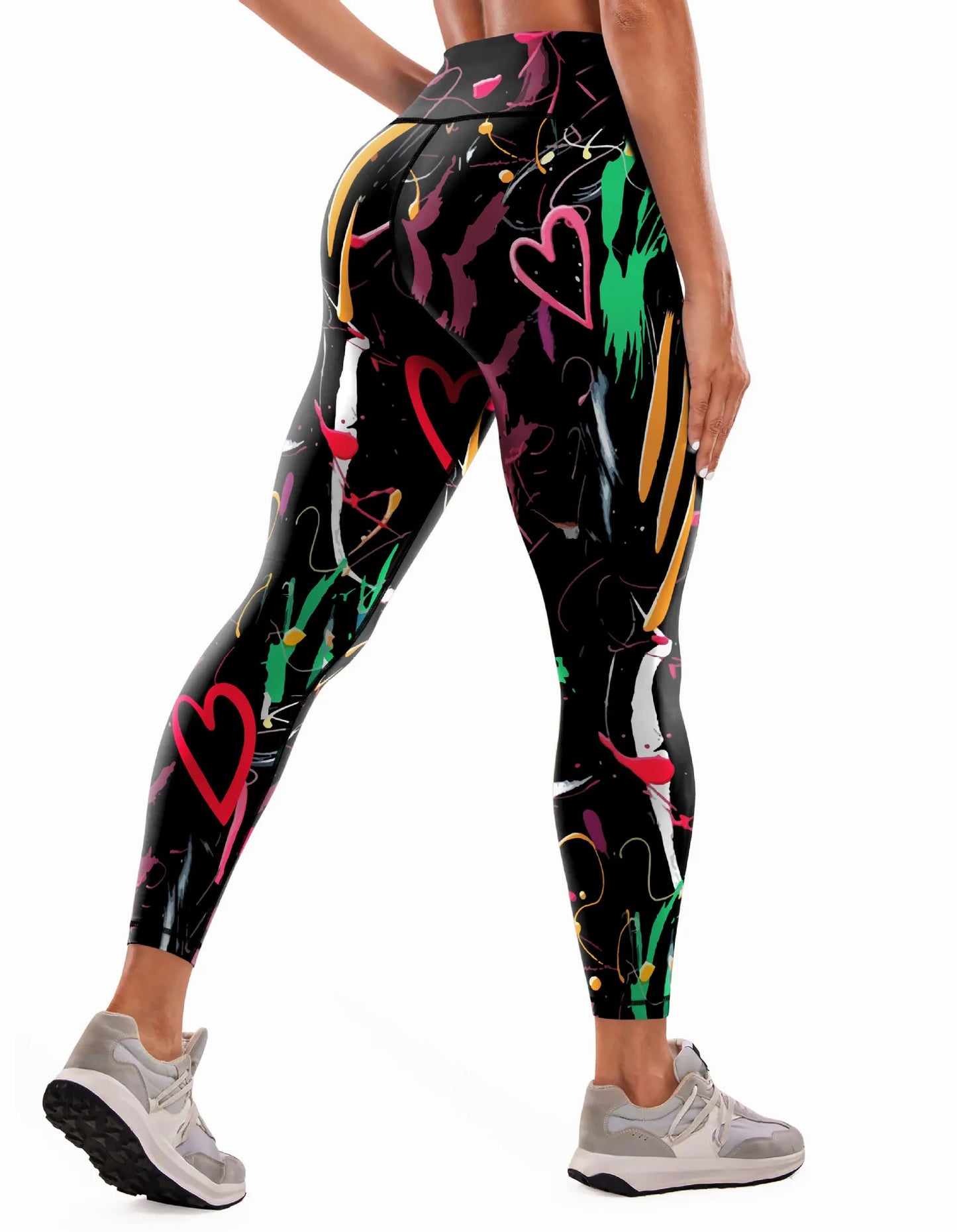 Women's 50-color high-waist printed yoga pants, hip-lifting tight quick-drying sports yoga pants