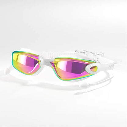 Professional Adult Anti-fog Swimming Goggles with Earplugs Men Women Swim Leak Proof Adjustable UV Protection Eyewear