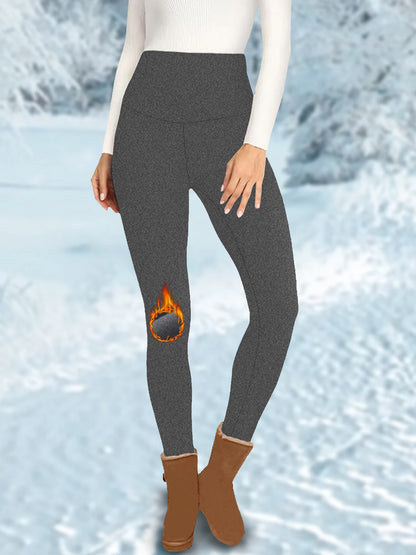 Womens Thermal Fleece Lined High Waisted Leggings. Workout Winter Warm Thick Tights Soft Yoga Pants