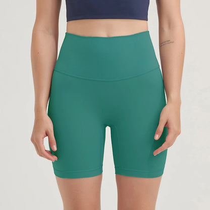 Nylon Women's Shorts Gym Yoga Shorts Leggings High Waist Elastic Tight Breathable No Awkward Lines Women's Cycling Shorts