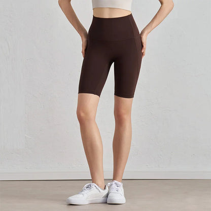 Biker Shorts Women Yoga Shorts with Pockets Running Short Women's Total Train High Rise 7" Bike Shorts Running Short