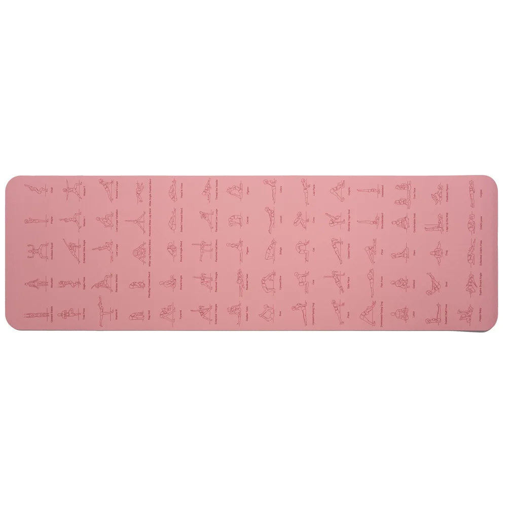 Yoga Mat Exercise Mats 6mm TPE Non-Slip Extra Thick High-Density Eco Friendly for Yoga Workout Pilates Yoga Mats for Women Men