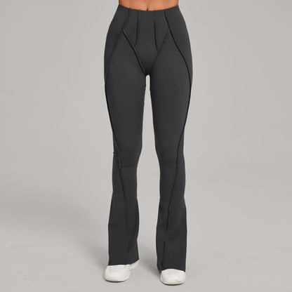 Flare Yoga Leggings Sport Fitness High Waist Squat Proof Hip Wide Pant Training Trousers Running Workout Gym Leggings Women