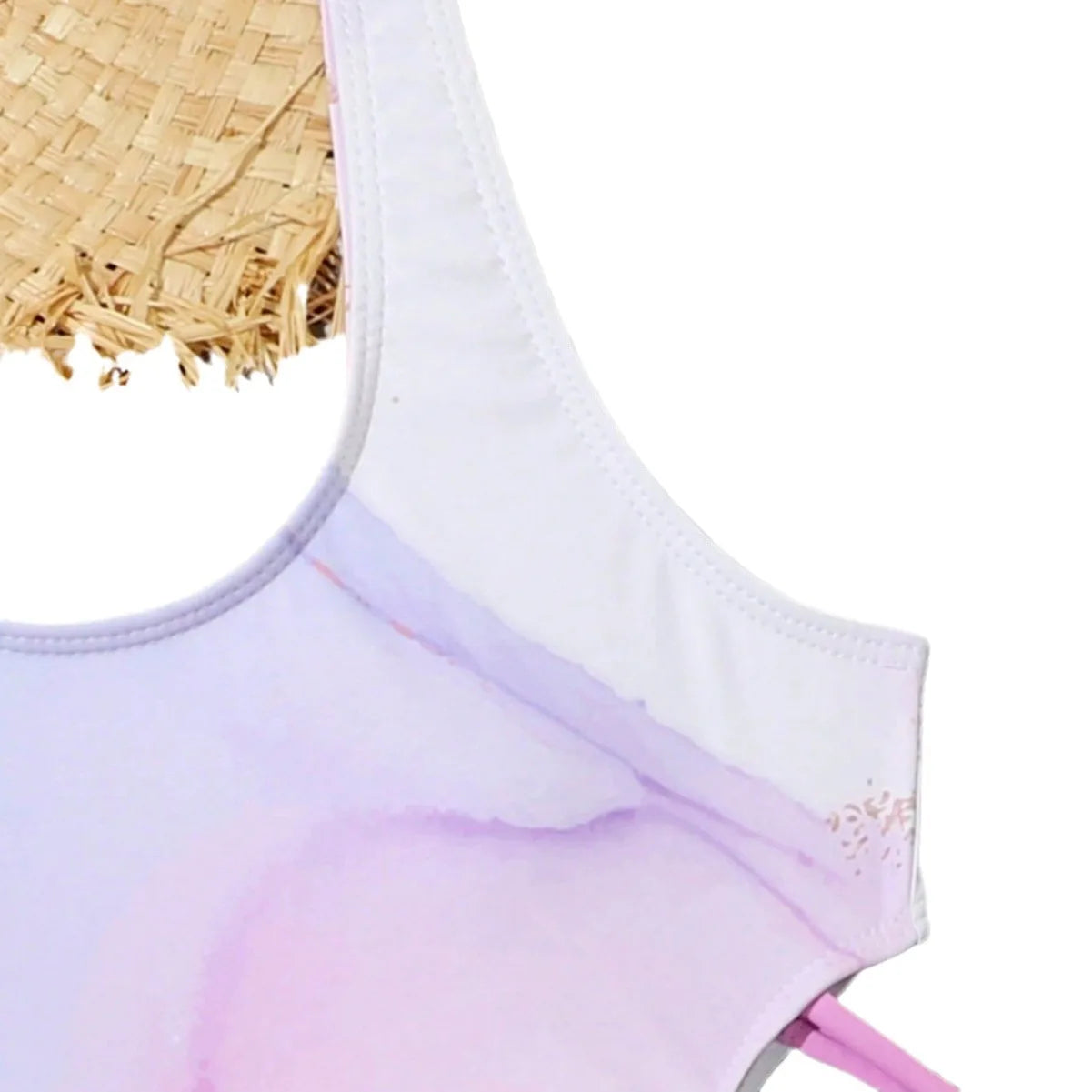 Pink Purple Tie Dye Teenage Girls One Piece Swimsuit 7-12 Year Kids Swim Suit Cut Out Children's Swimwear 2024 Bathing Suits